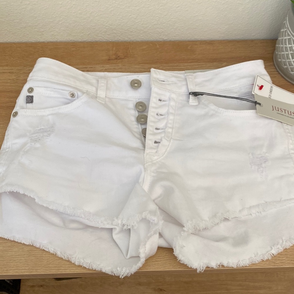 White jeans shorts
